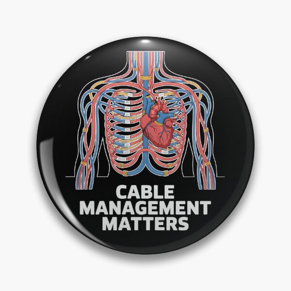 Item preview, Cable Management Matters, Tech Anatomy Humor designed and sold by k3rstman1.