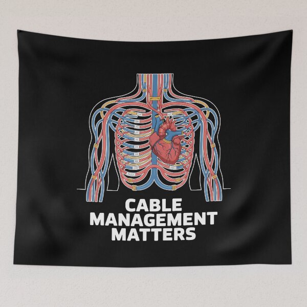 Item preview, Cable Management Matters, Tech Anatomy Humor designed and sold by k3rstman1.