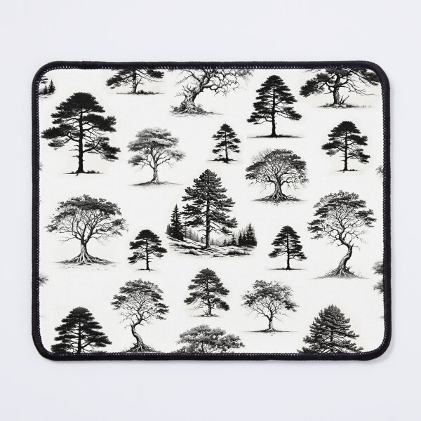 Item preview, Black and White Tree Motif Pattern | Monochromatic Pattern | Black and White Illustration designed and sold by UnhingedBird.