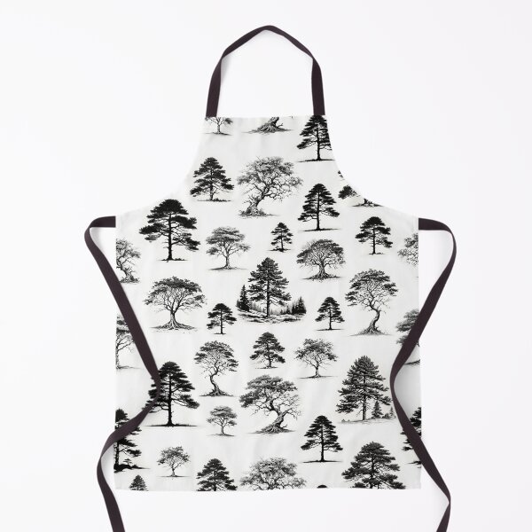 Item preview, Black and White Tree Motif Pattern | Monochromatic Pattern | Black and White Illustration designed and sold by UnhingedBird.