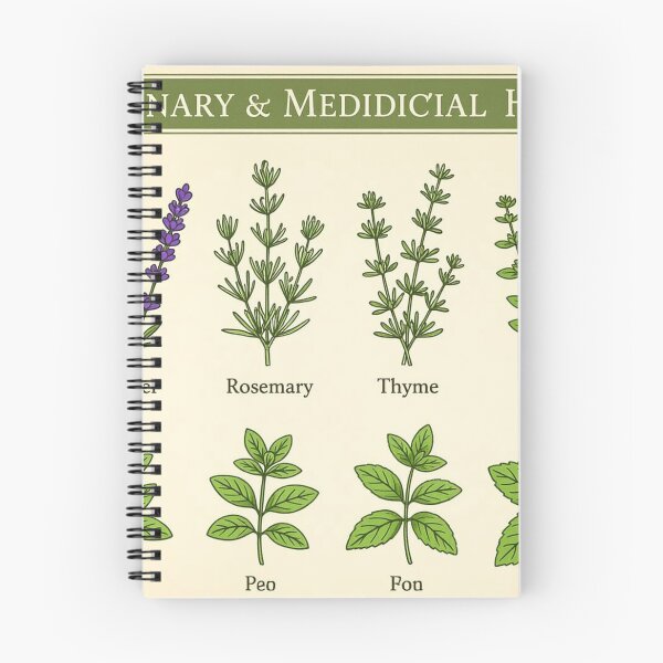 Item preview, Cottagecore Botanical Herb Chart designed and sold by xArchGoDx.
