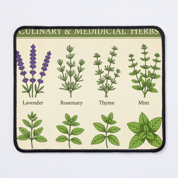Item preview, Cottagecore Botanical Herb Chart designed and sold by xArchGoDx.
