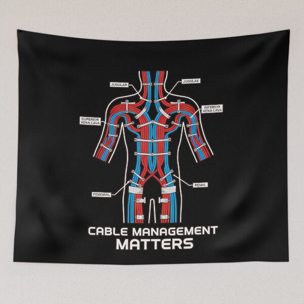 Item preview, Cable Management Matters Anatomy Tech Humor designed and sold by k3rstman1.