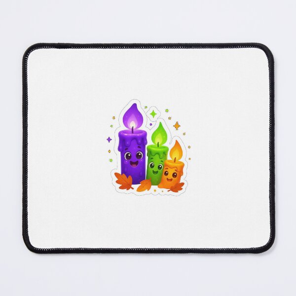 Item preview, Cozy Candle Trio Sticker | Warm Fall Glow designed and sold by PixeloraFinds.