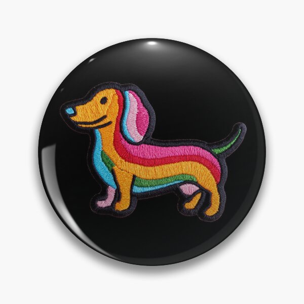 Item preview, Dachshund Sausage Dog Patch Embroidery Fabric Stitched Patch designed and sold by HappyPatchClub.