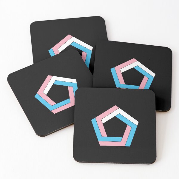 Item preview, Geometric Trans Flag – Subtle LGBTQ+ Pride for Everyday Wear designed and sold by SafeSpace-co.