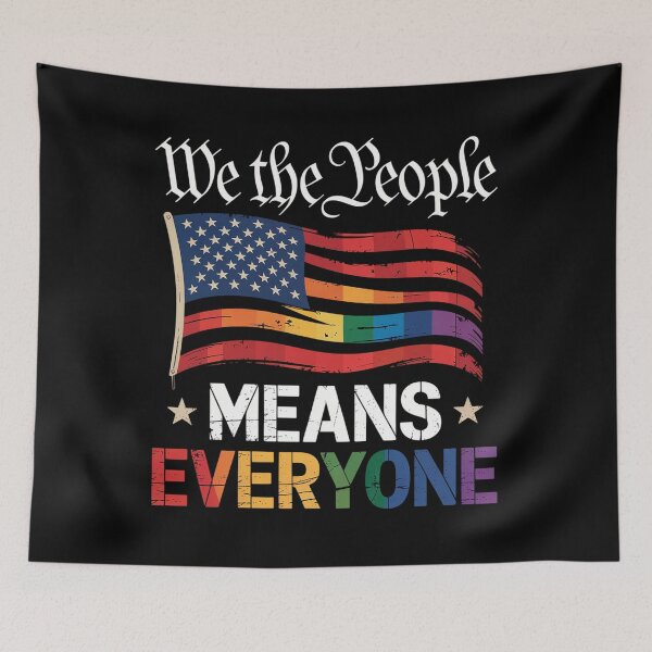 Item preview, We The People Means Everyone Lgbt Pride designed and sold by SlogariArt.