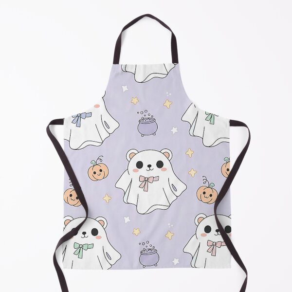 Item preview, Halloween Ghost Puppy Pattern, Cute Dog Costume, Spooky Kawaii Pet, Pumpkin and Candy Design, Trick or Treat Animal Art designed and sold by ArtDesignTp.