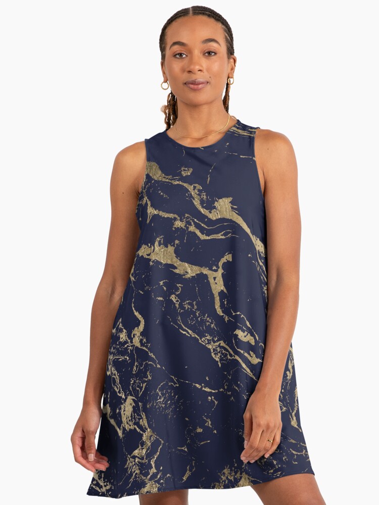 gold marble dress Marble Velvet Mini Dress – Grover Rad main image 1