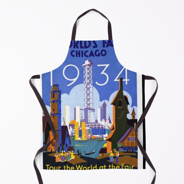 Item preview, 1934 Chicago Worlds Fair Poster | Art Deco Style Print | Century of Progress | Vibrant Colors & Cultural Exchange designed and sold by artofuniverse.