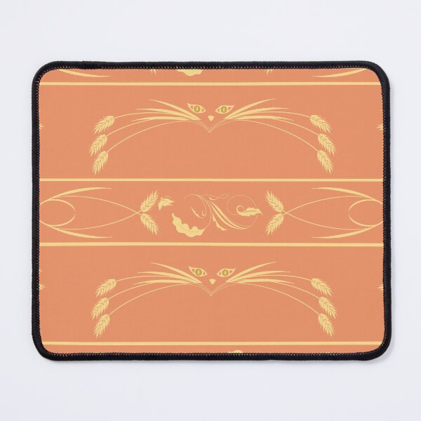 Item preview, Golden Whiskers Cat Border Pattern in Terra Cotta designed and sold by akneeland603.