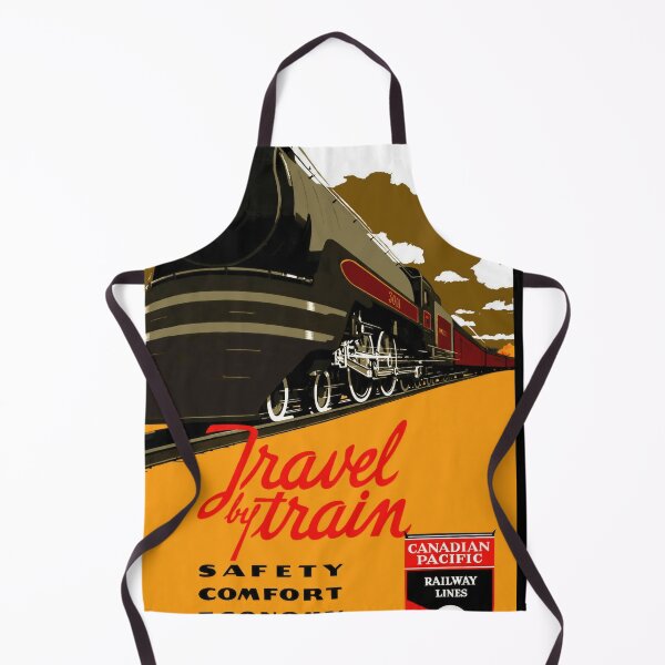 Item preview, Póster de viaje en tren vintage | Líneas de Canadian Pacific Railway | Estilo art déco | Locomotora aerodinámica 3001 designed and sold by artofuniverse.
