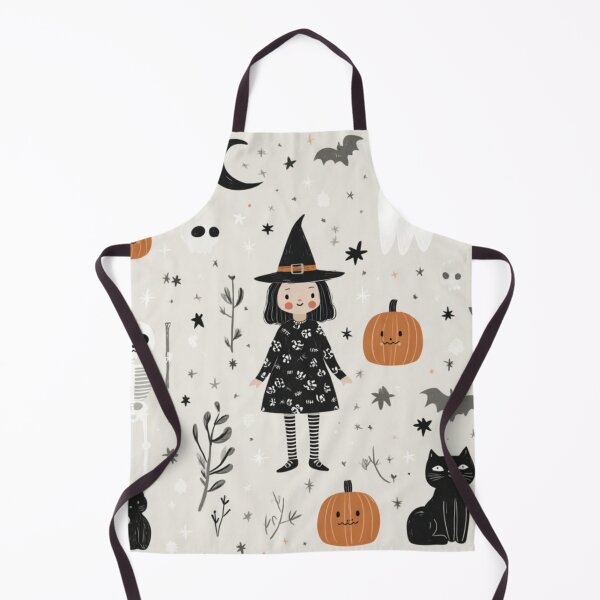 Item preview, Witch Black Cats Skeleton Bats Halloween Ghost Pattern designed and sold by GrinGalore.