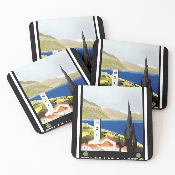 Item preview, Vintage Art Deco Italian Lakes Travel Poster | ENIT | Classic 1920s 1930s Style | Italy Lake Como & Garda Decor designed and sold by artofuniverse.