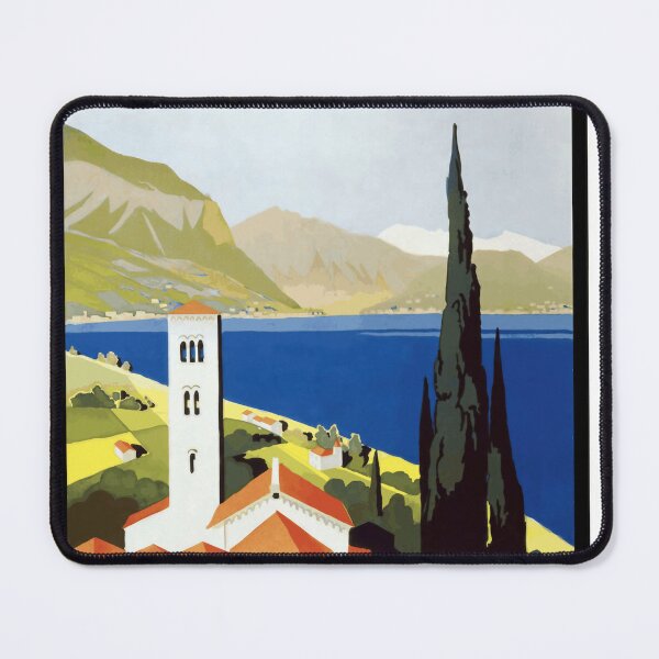 Item preview, Vintage Art Deco Italian Lakes Travel Poster | ENIT | Classic 1920s 1930s Style | Italy Lake Como & Garda Decor designed and sold by artofuniverse.