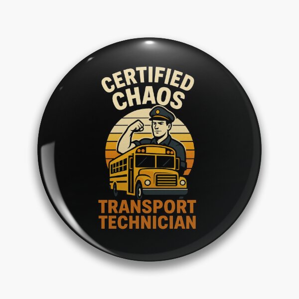 Item preview, Certified Chaos Transport Technician Funny Bus driver retro designed and sold by snowry.