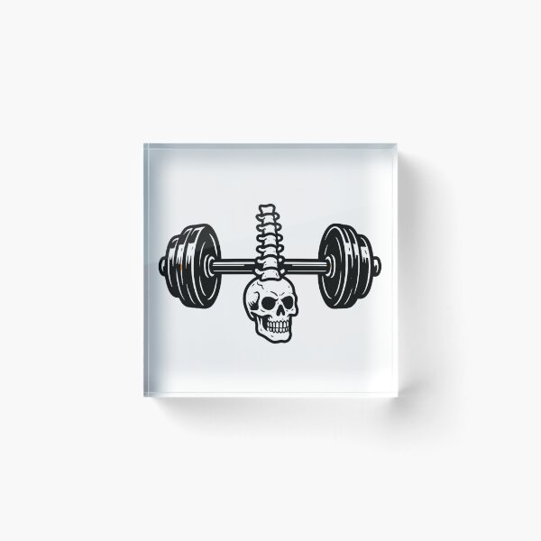 Item preview, Intense Skeleton Weightlifting Barbell Press Halloween Gym Design designed and sold by Bmd4Fitness.