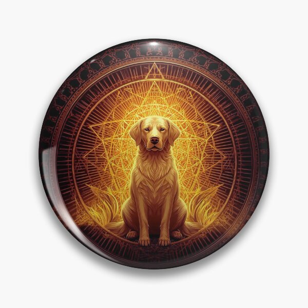 Item preview, Sacred Guardian: The Golden Aura Dog designed and sold by ArtivaNest.