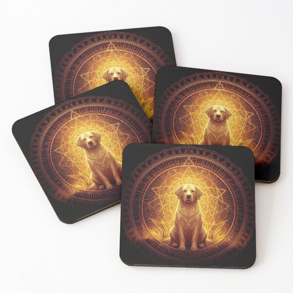 Item preview, Sacred Guardian: The Golden Aura Dog designed and sold by ArtivaNest.