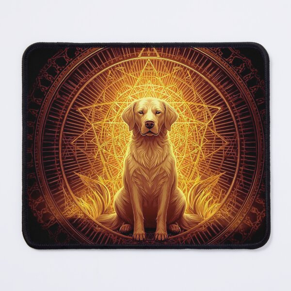 Item preview, Sacred Guardian: The Golden Aura Dog designed and sold by ArtivaNest.