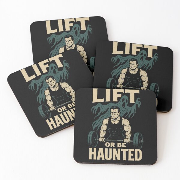 Item preview, Lift or Be Haunted Funny Ghost Weightlifting Halloween Gym Motivation designed and sold by Bmd4Fitness.