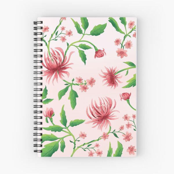 Item preview, Chrysanthemums Floral Illustration in soft pink designed and sold by Mel-Mas-Stoband.