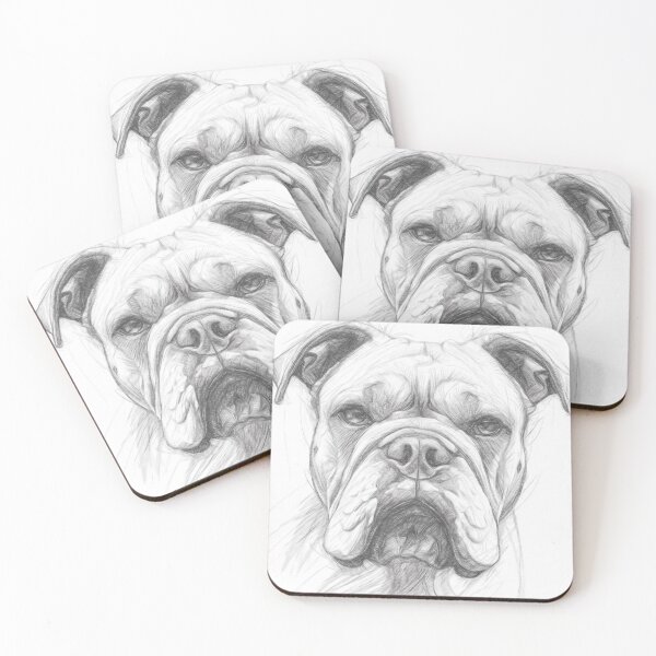 Item preview, Cute Bulldog Sketch designed and sold by Leon Woods Pencil Art.