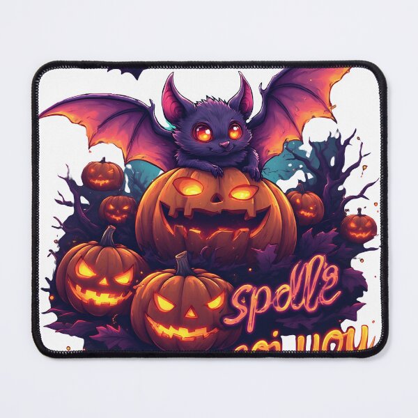 Item preview, Cute Demon Cat with Pumpkin | Spooky Halloween Cat | Not Afraid of the Dark designed and sold by NatureNookTees.
