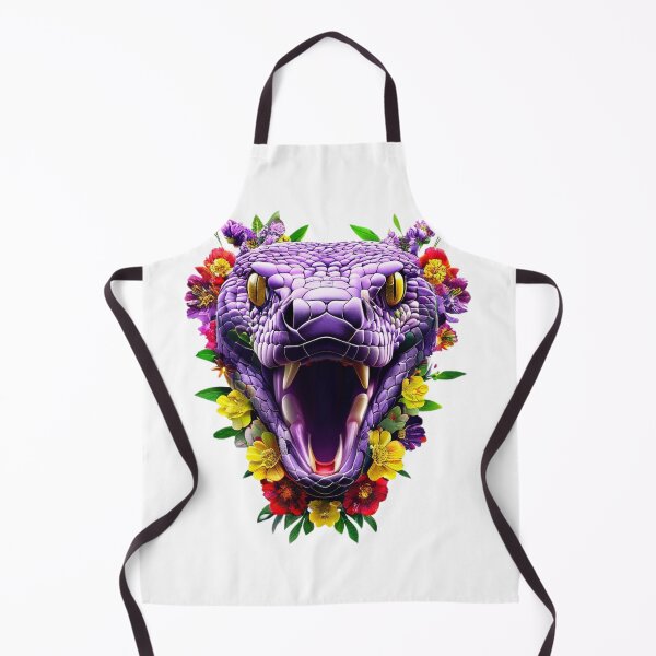 Item preview, Floral Snake Attack | Realistic Serpent Head with Botanical Details designed and sold by Naturalite19.
