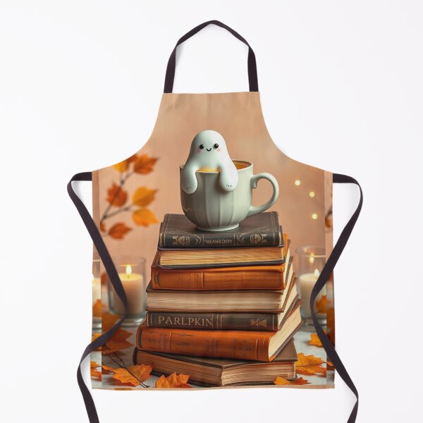Item preview, Cozy Ghost Reading in Autumn Coffee Cup T-Shirt designed and sold by ArmaanArts.