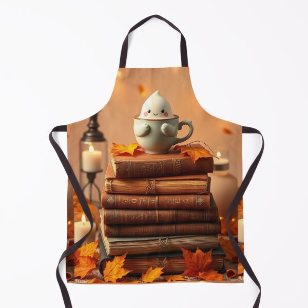 Item preview, Kawaii Ghost Reading in Pumpkin Spice Coffee Cup Fall T-Shirt designed and sold by ArmaanArts.