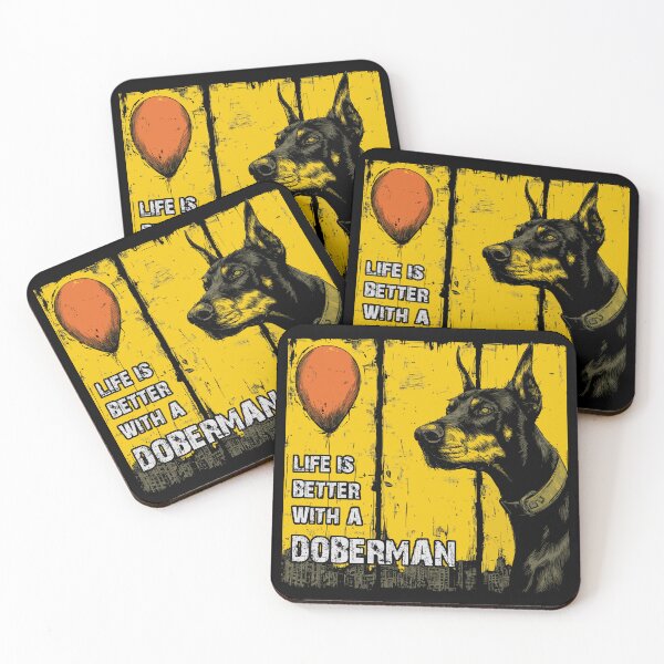Item preview, Doberman and red balloon designed and sold by drizzd.
