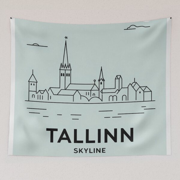 Item preview, Tallinn City Minimalist Line Art | Estonia designed and sold by TravelWish.