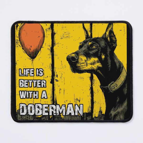 Item preview, Doberman and red balloon designed and sold by drizzd.