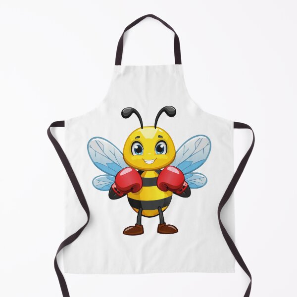 Item preview, European honey bee (Apis mellifera), cartoon cute happy bee in red boxing gloves and shoes playing sport designed and sold by Danler.