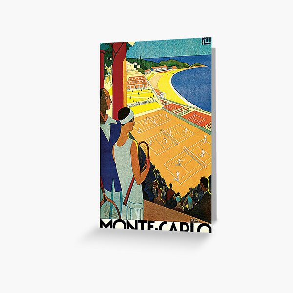 Item preview, Publicité touristique vintage des années 1920 pour le tennis à Monte-Carlo designed and sold by aapshop.