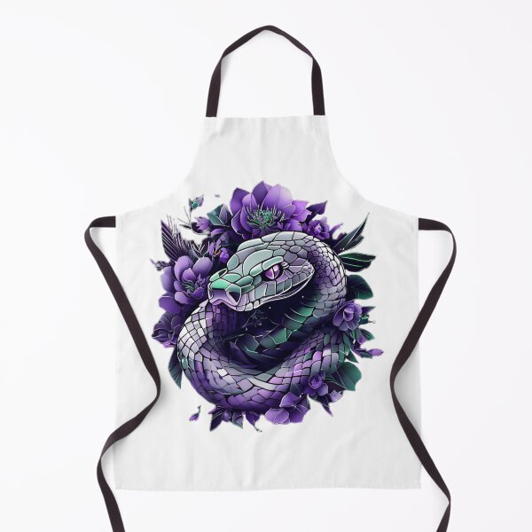 Item preview, Snake | Modern Neon Serpent with Purple Floral Patterns designed and sold by Naturalite19.