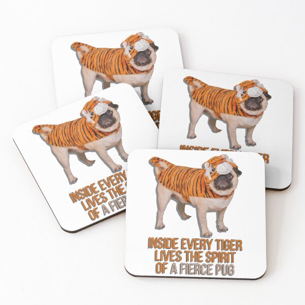 Item preview, Diego the Pug - Tiger Costume - Fierce Pug - Spooky Time Collection designed and sold by 9VoltGorilla.