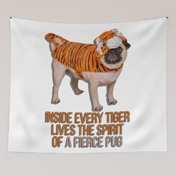 Item preview, Diego the Pug - Tiger Costume - Fierce Pug - Spooky Time Collection designed and sold by 9VoltGorilla.