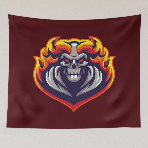 Item preview, Fire Skull | Flaming Skull Artwork & E-Sport Logo Design designed and sold by MerlinWear.