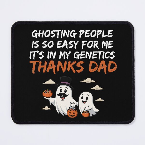 Item preview, Ghosting People Is in My Genetics Funny Halloween Dad and Kid Ghost Design designed and sold by CharismaSklep.