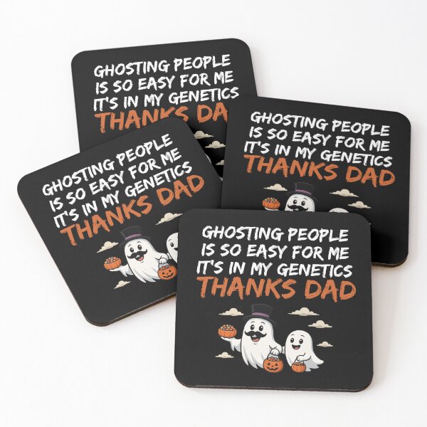 Item preview, Ghosting People Is in My Genetics Funny Halloween Dad and Kid Ghost Design designed and sold by CharismaSklep.