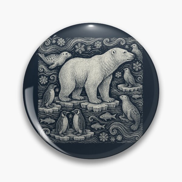 Item preview, Polar Bear Penguins Seals Winter Snowflakes designed and sold by EdvvinStudios.