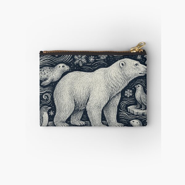 Item preview, Polar Bear Penguins Seals Winter Snowflakes designed and sold by EdvvinStudios.