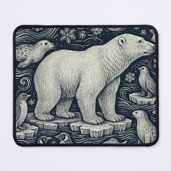 Item preview, Polar Bear Penguins Seals Winter Snowflakes designed and sold by EdvvinStudios.