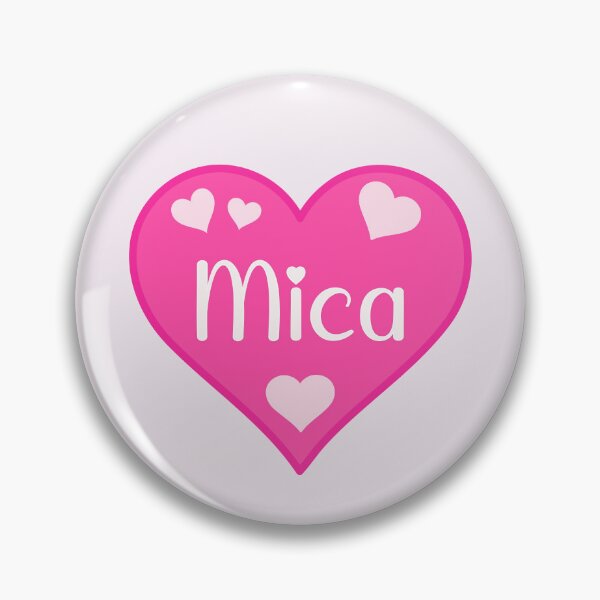 Item preview, Mica Name Pink Heart  designed and sold by Jeallan Designs.