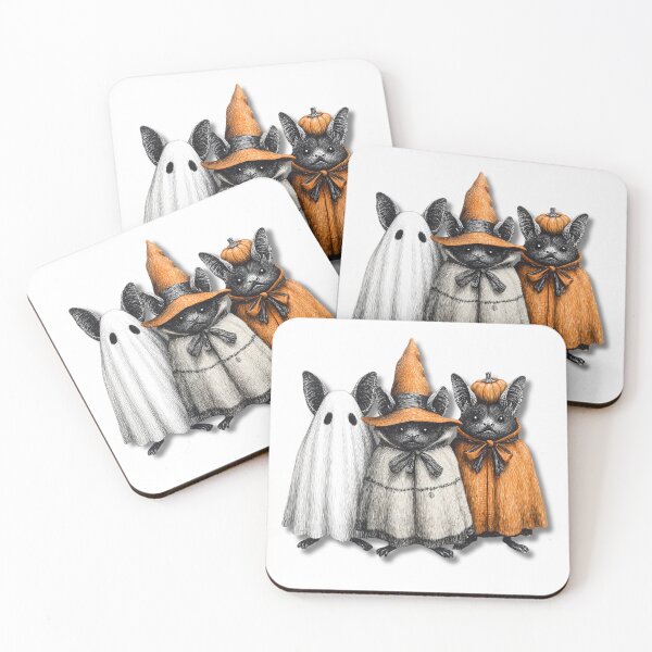 Item preview, 3 CUTE LITTLE ANIMALS DRESSED FOR HALLOWEEN designed and sold by infinitearte.
