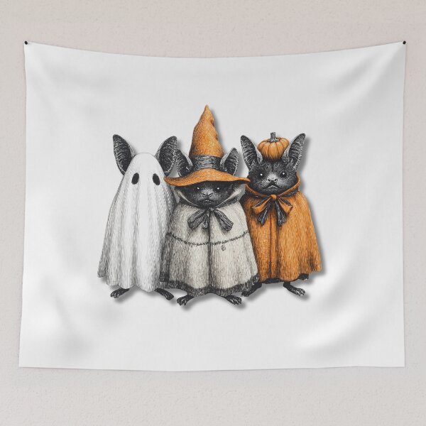 Item preview, 3 CUTE LITTLE ANIMALS DRESSED FOR HALLOWEEN designed and sold by infinitearte.