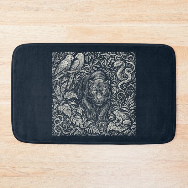 Item preview, Black Panther Parrots Frog Jungle Vines designed and sold by EdvvinStudios.