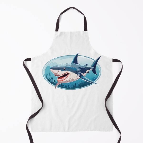 Item preview, Terrifying Shark with open mouth and showing sharp teeth, attack, Cartoon illustration of a  Attacking shark, Aggressive Shark Angry Bite, designed and sold by Danler.